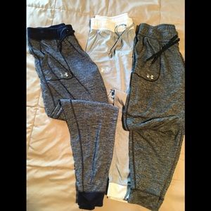 Three Under Armour joggers